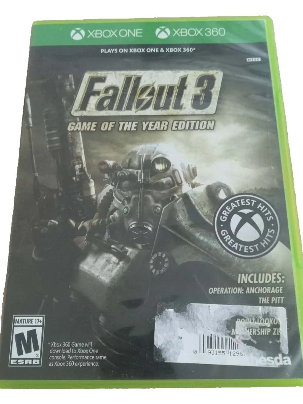 Fallout 3, Game Of The Year Edition, For Xbox One, Or Xbox 360-
